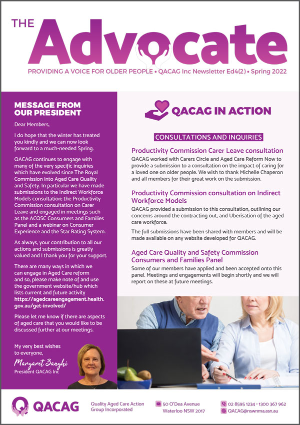 QACAG newsletter Spring 2022